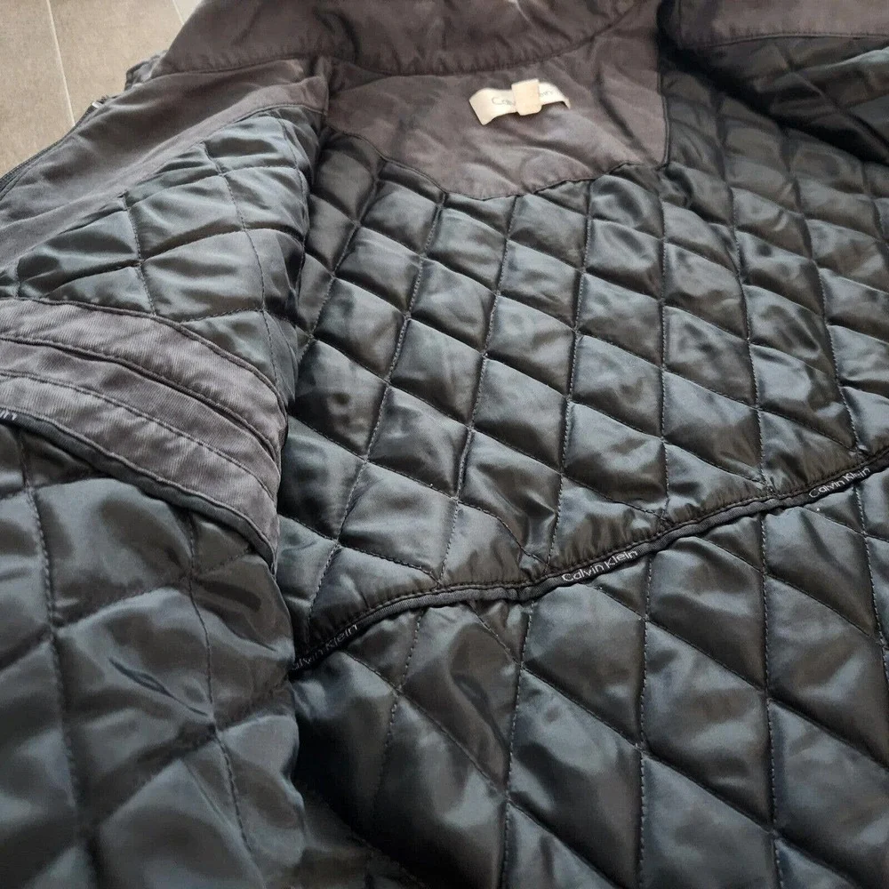 CALVIN KLEIN Men's Classic Zip-Front Members Only \ Bomber Jacket XL Iron Grey - Picture 9 of 11